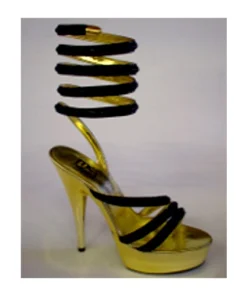 Calzature sandalo vernice oro