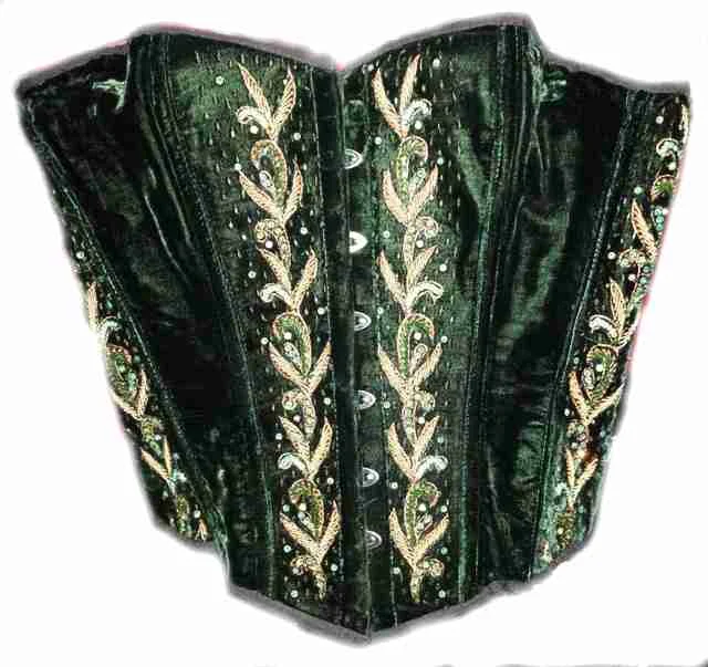 Corsetto string velluto più strass con reggicalze