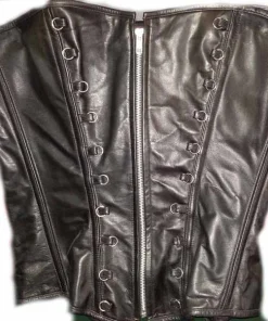 Corsetto string pelle più con reggicalze