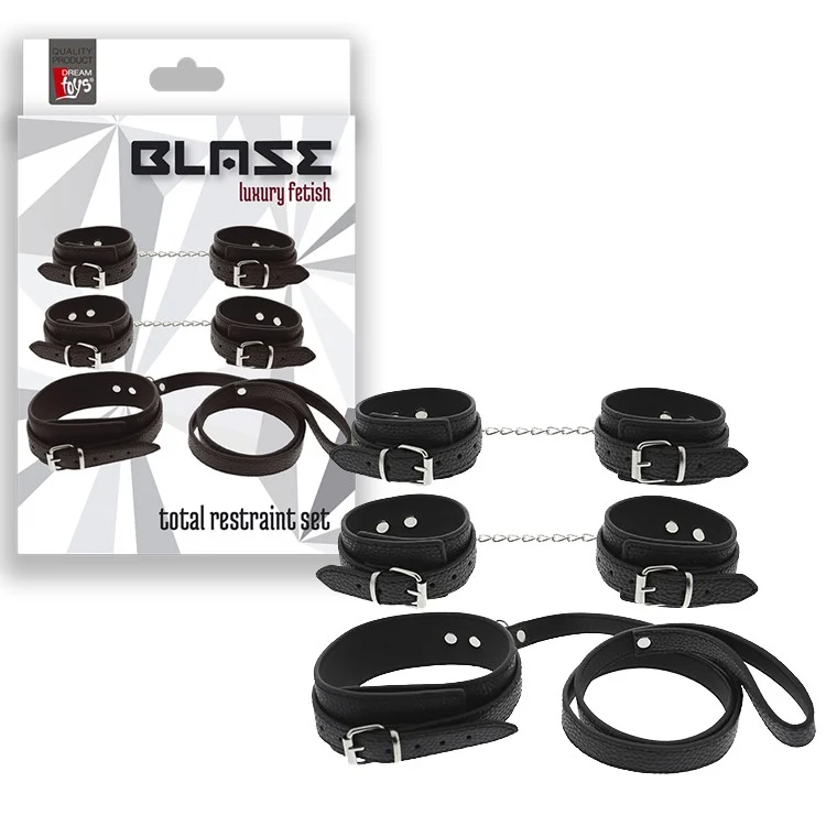 Sexy shop Le Pon Pon Kit 3 pezzi blaze total restraint set nero