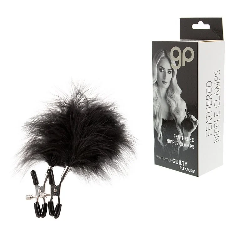 Sexy shop Le Pon Pon Pinzette per capezzoli con piume nero